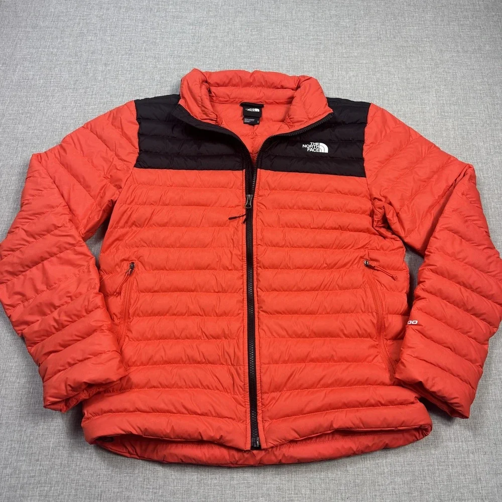 The North Face 700 Fill Down Puffer Jacket Mens Medium Red‎ Black Insulated